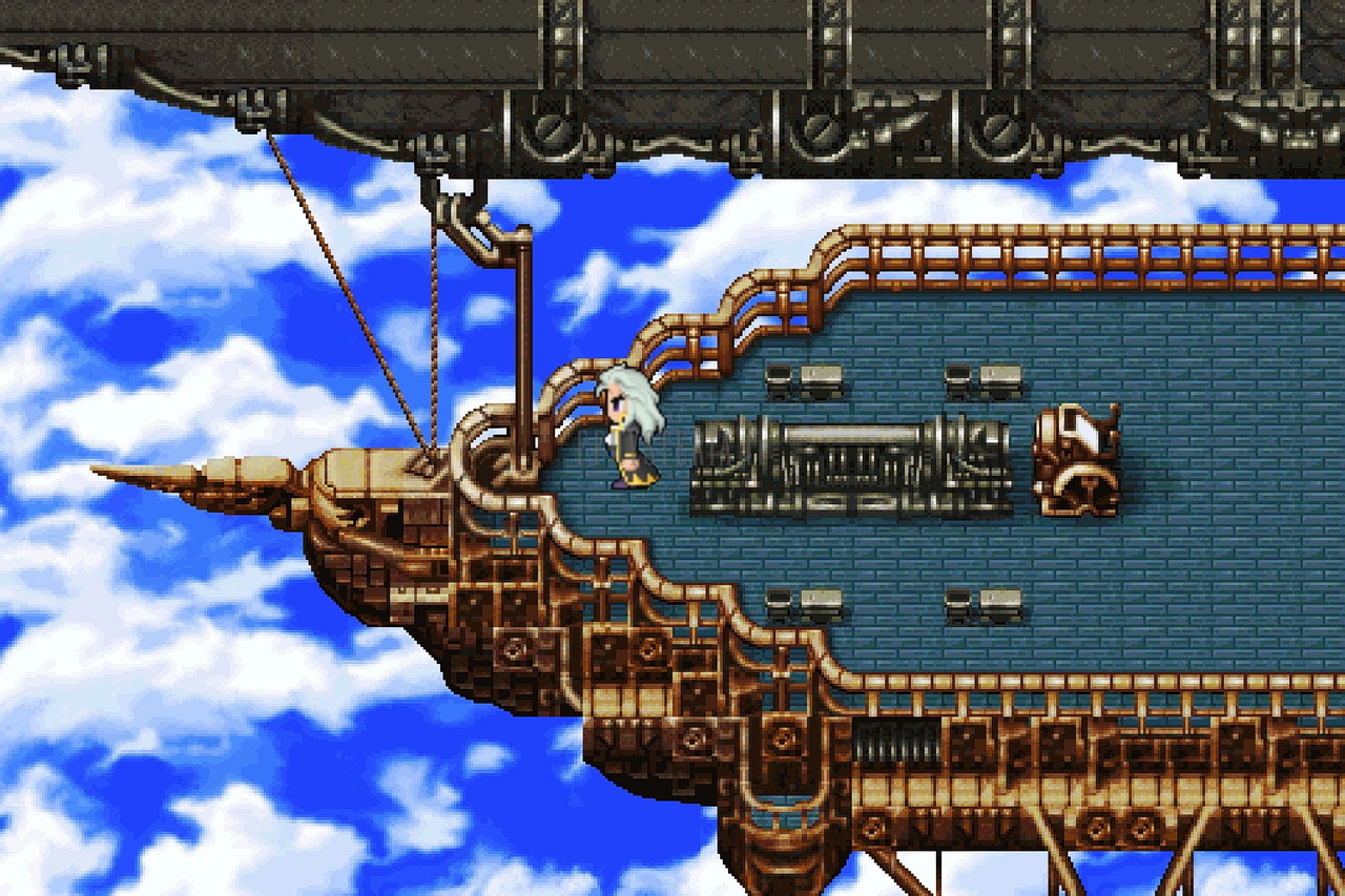 Le Blackjack de Setzer au-dessus des nuages, son pont vu de profil (version mobile/PC 2014)