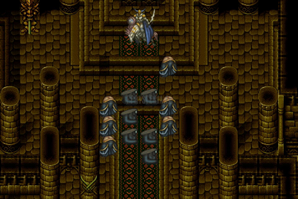 Souvenir de la guerre des Magi : Odin face aux soldats dans la salle du trône dorée (version mobile/PC 2014)