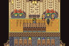 L’estrade de la salle des ventes de Jidor pendant une enchère (version GBA)