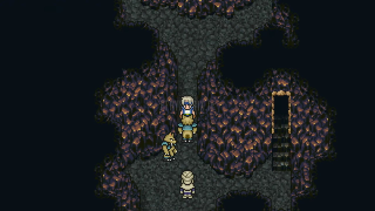 La défense de Terra dans les galeries sombres de la mine de Narshe (Pixel Remaster)