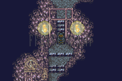 Une galerie de la mine de Narshe éclairée de deux lanternes (version GBA)