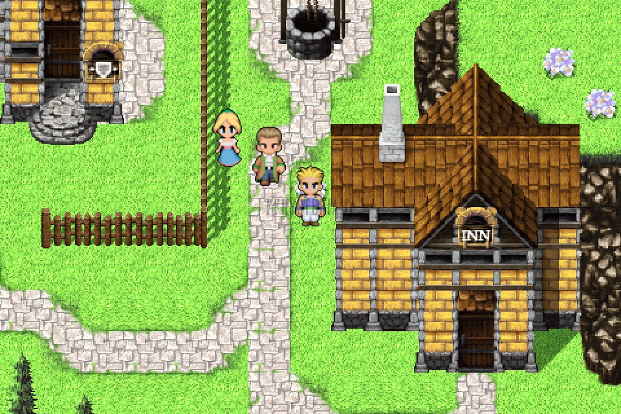 Mobliz : l’auberge au toit brun, le puits et les chemins pavés (version mobile/PC 2014)