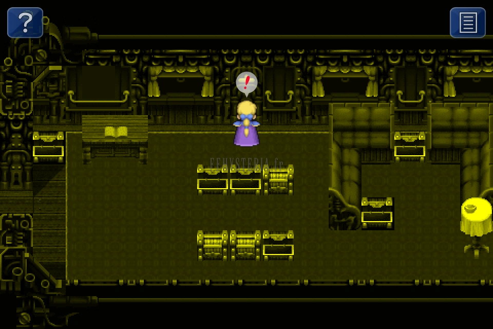 Le wagon aux coffres du train rêvé, baigné d’une lumière jaune-vert, un personnage entre les banquettes (version mobile/PC 2014)