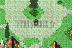 La place pavée de Thamasa et son grand sapin (version GBA)