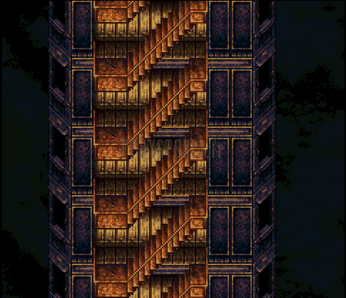 L’escalier de pierre qui s’enroule dans la tour étroite des fanatiques (version SNES)