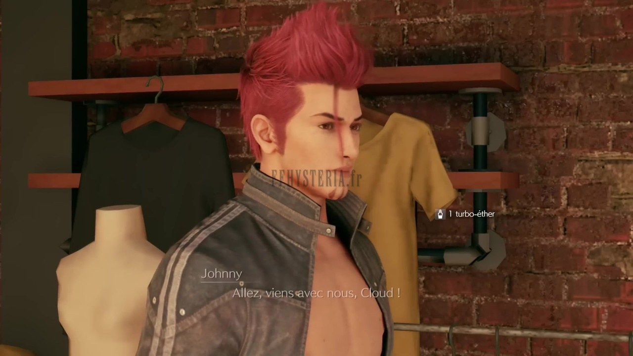 La boutique de vêtements de Wall Market, où Johnny traîne avant la robe.