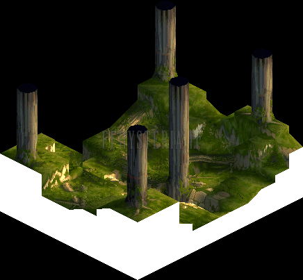 La Forêt d'Arag-aï vue d'un troisième angle (rendu des versions PlayStation)