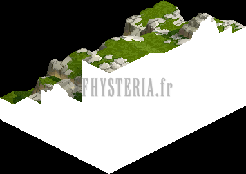 Version PlayStation : le Col de D'guhra, crête de roche claire et herbe