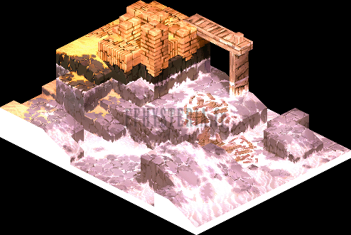 Version PlayStation : le ponton du lac vu d'un autre angle