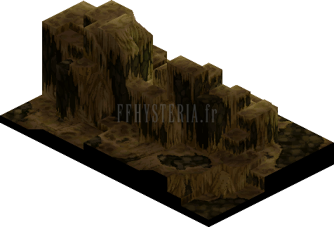 Septième niveau, vue 3 : un massif surélevé au-dessus du champ de bataille, version PlayStation