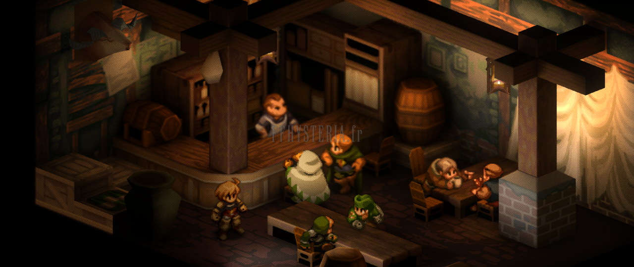La taverne de War-Jilis, en version optimale : la scène qui ouvre les Donjons sans fond