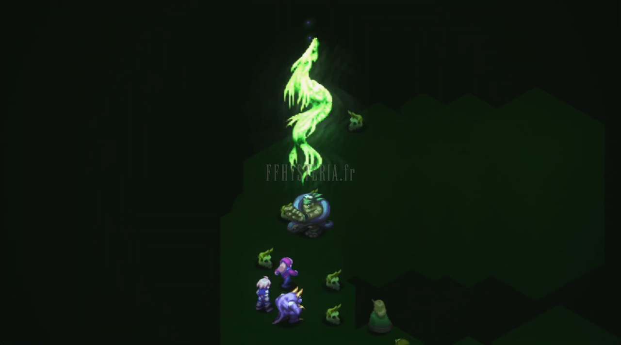 Serpentaire déchaîne Midgardsormr : un serpent vert spectral au-dessus du groupe, en version optimale